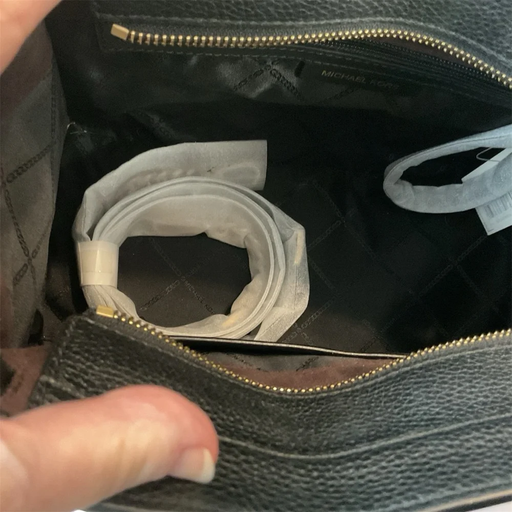 Michael Kors Nouveau Hamilton black leather Satchel, NWT - Picture 6 of 8